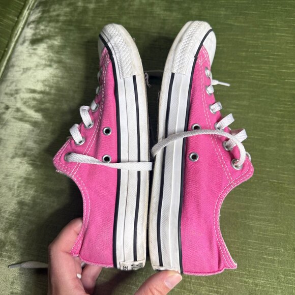 Converse All Star Pink Canvas Lace-Up Sneakers Womens Size 8 Mens 6 - Picture 3 of 7